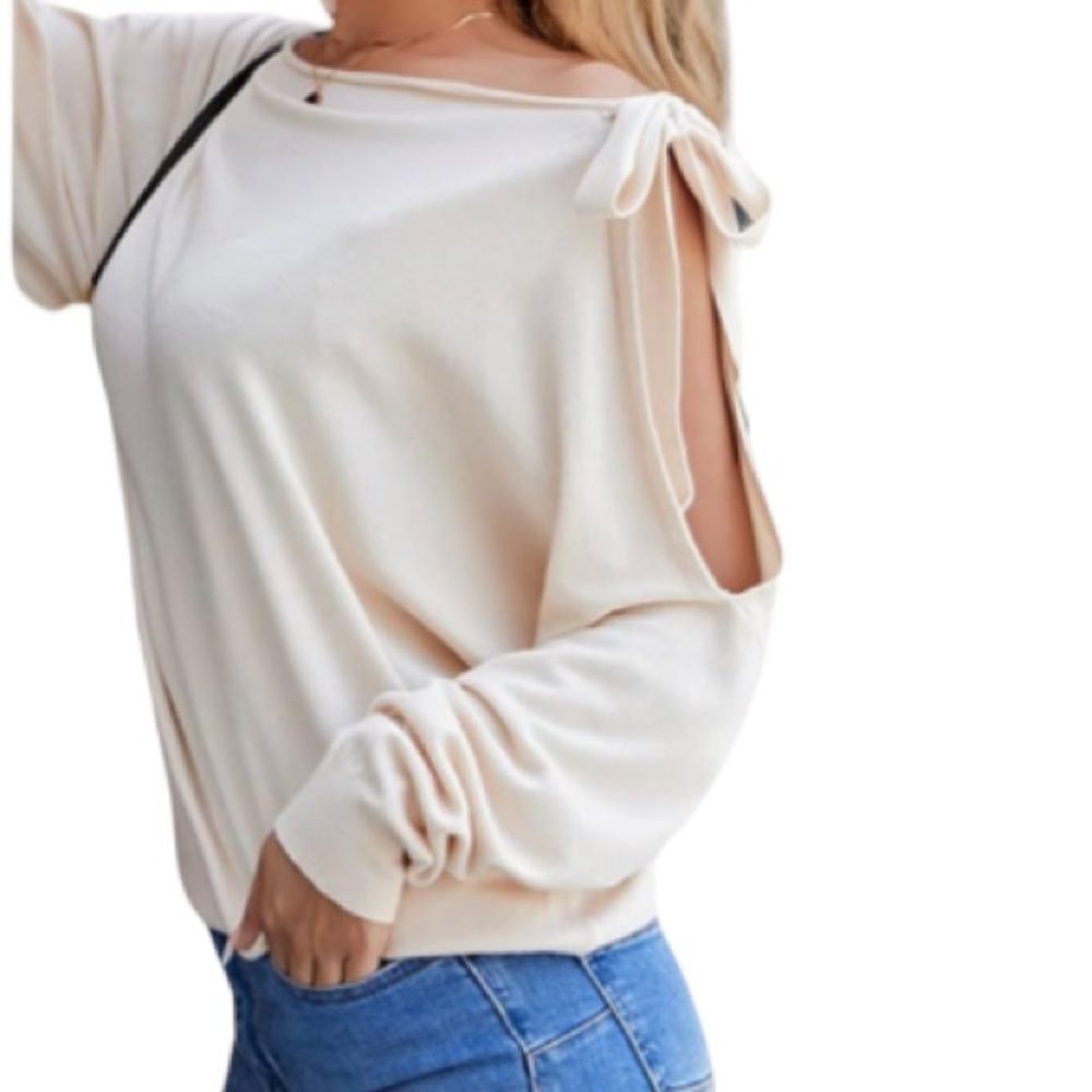 Exlura Sweater NWT Soft Viscose Blend, Cream, XL